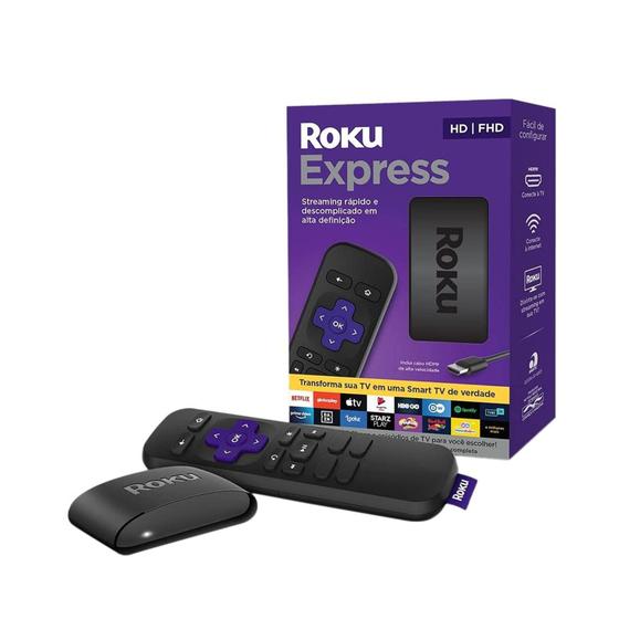 ROKU Express Full HD Streaming Player Com Controle HDMI / USB Menor preço em ROKU Express Full HD Streaming Player Com Controle HDMI / USB