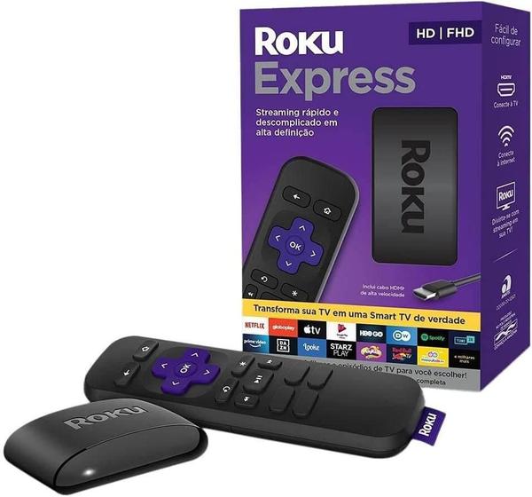 Roku Express Streaming player Full HD - 3930BR Menor preço em Roku Express Streaming player Full HD - 3930BR