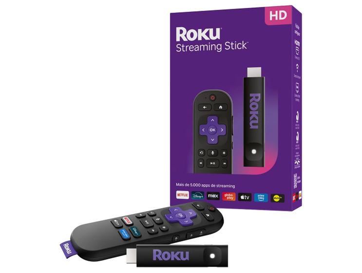 Roku Streaming Stick 2025, Dispositivo para TV HD FHD Imagem de Roku Streaming Stick 2025, Dispositivo para TV HD FHD