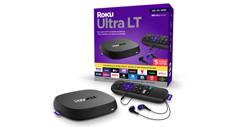 Roku Ultra LT HD/4K/HDR Dolby Vision Quad-Core com cabo HDMI, fones de ouvido Menor preço em Roku Ultra LT HD/4K/HDR Dolby Vision Quad-Core com cabo HDMI, fones de ouvido