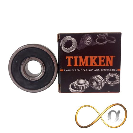 Imagem de Rolamento 6301 2RS Timken: Ideal p/ Máquinas 12x37x12mm