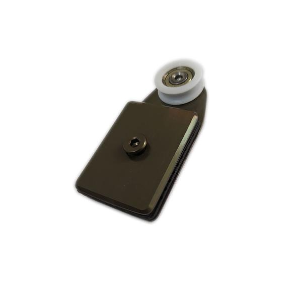 Imagem de Roldana 1126 tipo carrinho modelo mini para vidro temperado blindex - Bronze