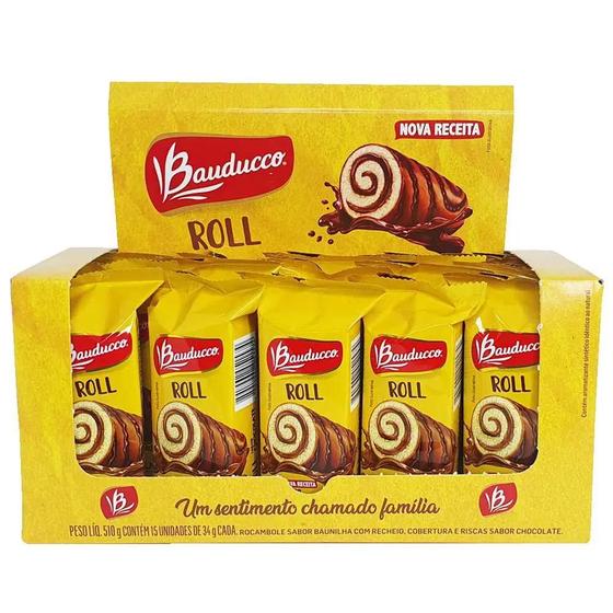 Imagem de Roll Bauducco Kit Com 6 Displays 15 Bolinhos Cada Display