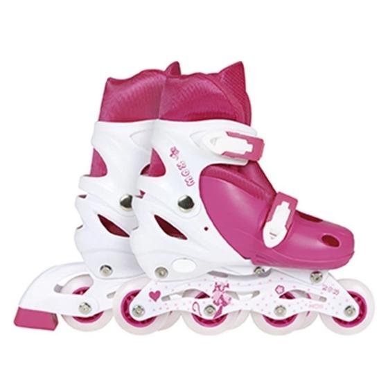 Imagem de Roller Infantil Cor Rosa Regulavel do 34 Ao 37  Mor 