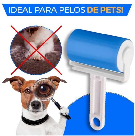 Imagem de Rolo Adesivo Removedor de sujeiras, pelos, poeiras e cabelos Roll Cleaner (lavável e Reutilizável) Envio Imediato