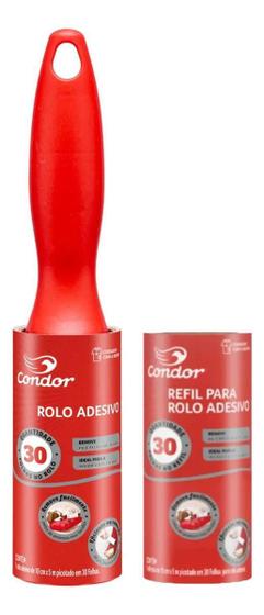 Imagem de Rolo Adesivo Tira Pelos 30 Folhas C/Refil Condor - 970129