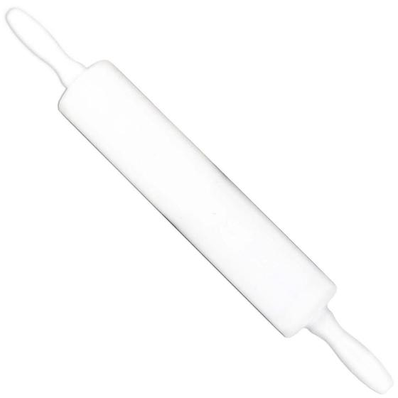 Imagem de Rolo de Abrir Massa 39cm Maciço Plástico Para Cozinha Macarrão Pizza Profissional