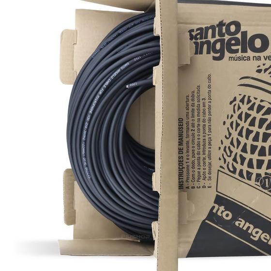 Rolo de Cabo Para Microfone Santo Angelo X30 100 Metros Preto Menor preço em Rolo de Cabo Para Microfone Santo Angelo X30 100 Metros Preto