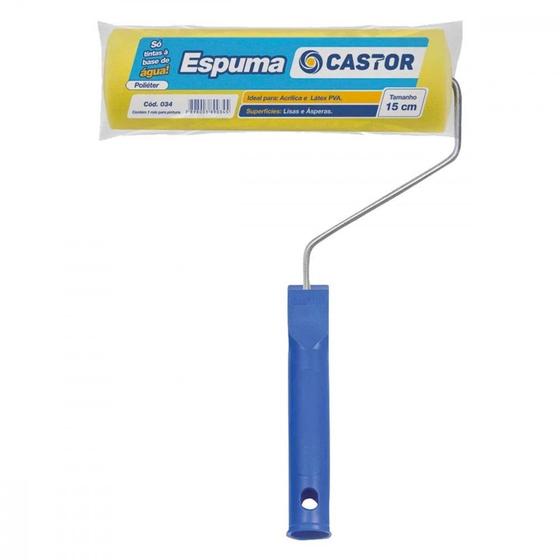 Imagem de Rolo De Espuma Castor Com Cabo 15Cm - 034