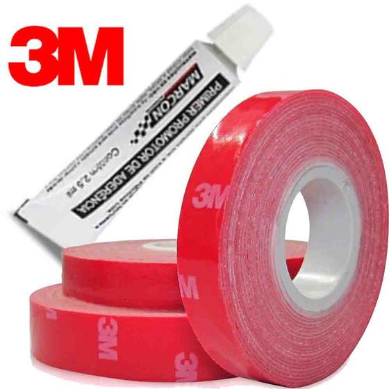 Rolo De Fita Dupla Face Adesiva + Primer 3m 1 Metro X 9,5mm Menor preço em Rolo De Fita Dupla Face Adesiva + Primer 3m 1 Metro X 9,5mm