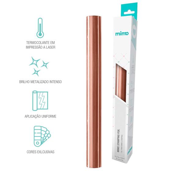 Imagem de Rolo de Foil Ouro Rose 31cm x 3M Mimo - 1 Unidade