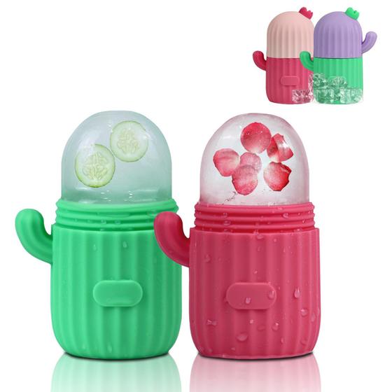 Imagem de Rolo de Gelo BloomRun para Face - Pacote com 2 (Rosa/Roxo)