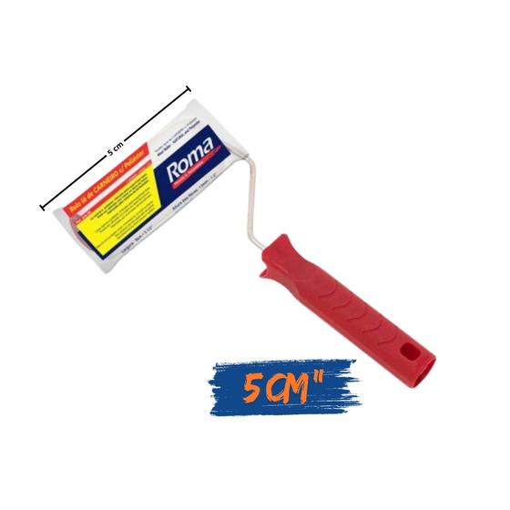 Imagem de Rolo de Lã Natural Com Poliéster 5 cm Com Cabo - Roma