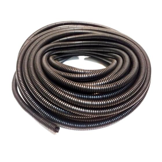 Imagem de Rolo Espaguete Corrugado 7,5mm Tubo Conduite 20 Metros Para Chicotes Fios Elétrico Som Mangueira Reforçada Resistente