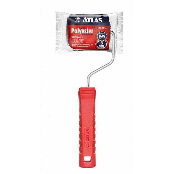 Imagem de Rolo Espuma Atlas Cinza R 406 15 15cm Com Cabo - Pinceis Atlas