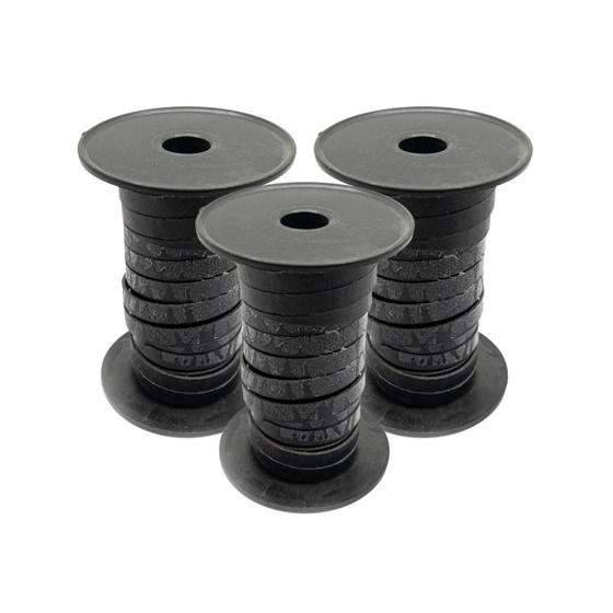 Imagem de Rolo Fio Courinho Achatado Preto 7x1mm 10 Metros 100g