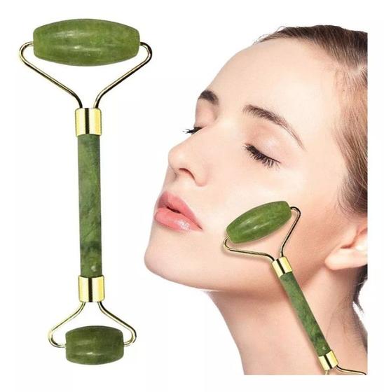 Imagem de Rolo Jade Profissional Massageador Estética Corporal Miofascial Anti-Rugas