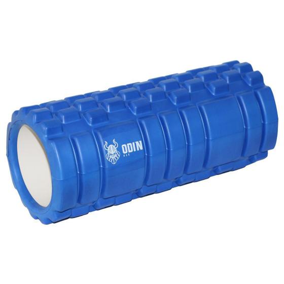 Imagem de Rolo Massagem Foam Roller Liberação Miofascial Azul Odinfit