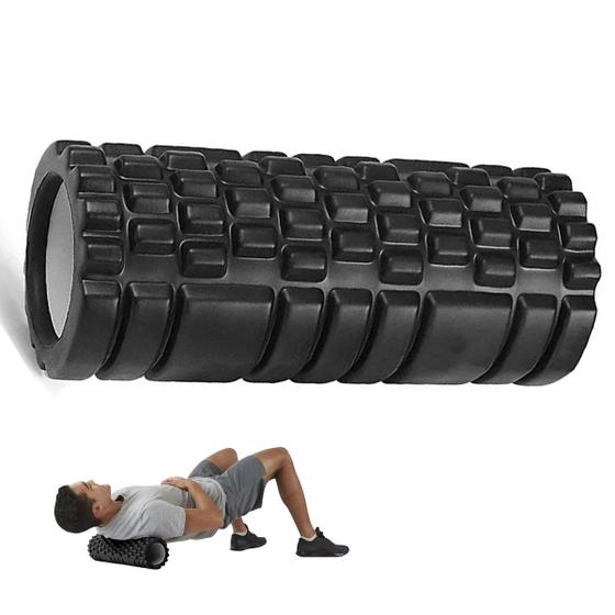 Imagem de Rolo Miofascial Massagem Foam Roller Pilates Yoga Fisioterapia Exercicio Treino Academia Flexibilidade Fortalecimento Muscular Aliva Dores Tensao Ativ