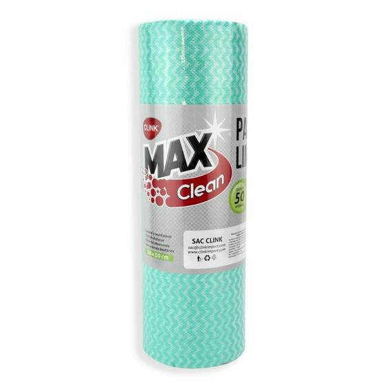 Imagem de Rolo Pano Limpeza Multiuso Max Clean 50 Un. Reutilizável