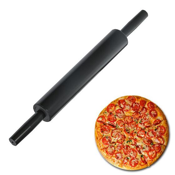 Imagem de Rolo Para Abrir Pizza Massas Profissional 35cm Preto