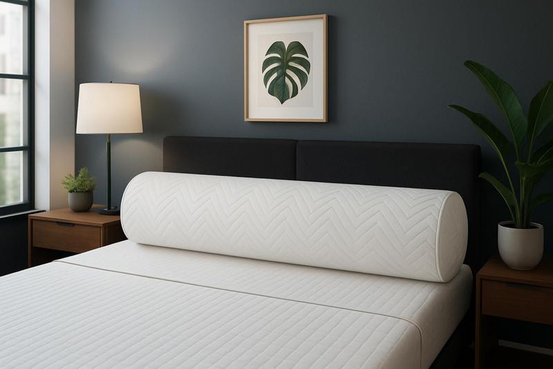 Imagem de Rolo Para Cabeceira Cama Box Solteiro + Protetor Matelado 