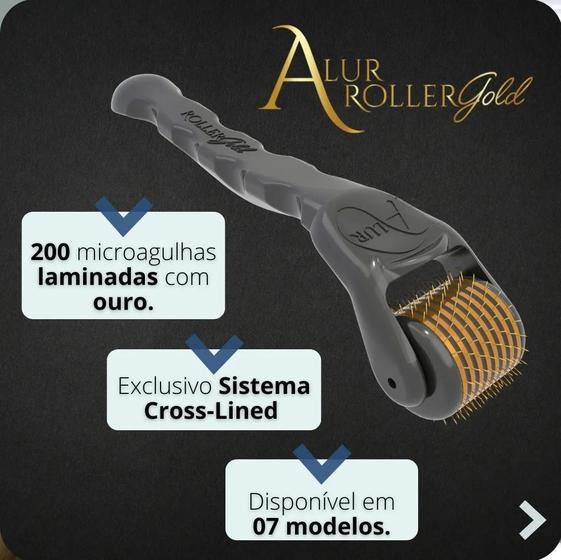 Imagem de Rolo Para Microagulhamento Dermaroller Roller Gold 1mm Alur