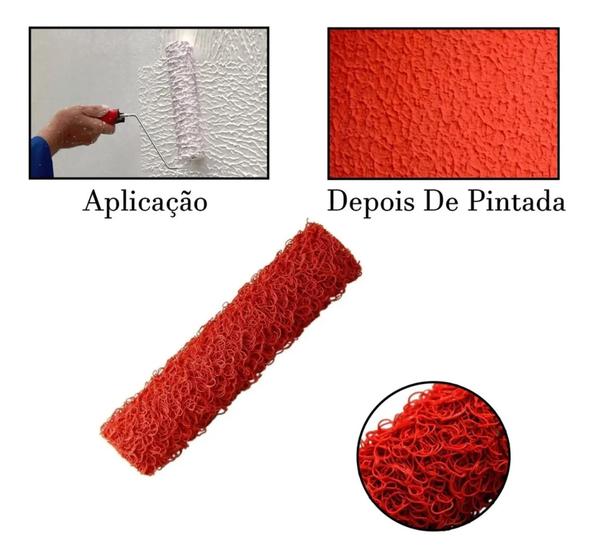 Imagem de Rolo Para Textura Cabelo De Anjo Acabamento Rustico 23 Cm