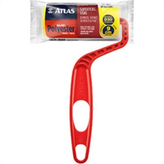 Imagem de Rolo Poliester Atlas Amarelo 606 09Cm Com Cabo 606/9