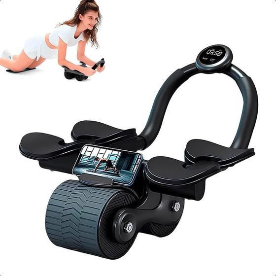 Imagem de Rolo Roda Abdominal Exercício Musculo Rebote Automático Pro