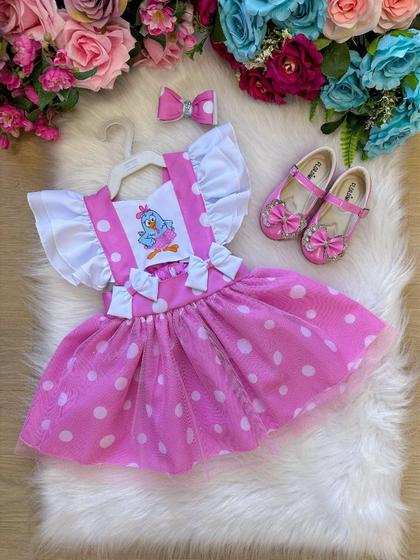 Imagem de Romper/Vestido Princesa Belli Galinha Pintadinha Rosa