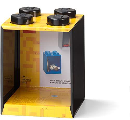 Imagem de Room Copenhagen, Lego Brick Shelf Box - Compartimento de Arrumação Empilhável ou Montável - 4 Estacas, Preto