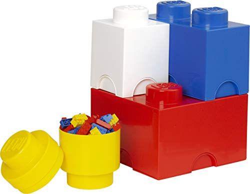 Imagem de Room Copenhagen, Lego Storage Brick Multipack - Inclui 4 tijolos empilháveis - 4 peças, cores clássicas
