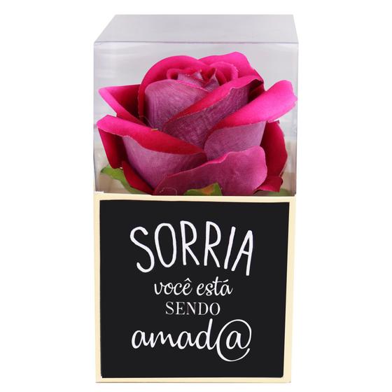Rosa Artificial Pink Sorria Você Está Sendo Amada - Giuliana Flores -  Flores Artificiais - Magazine Luiza