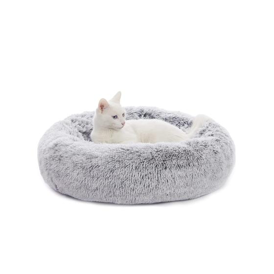 Imagem de Rosquinha calmante Pet Bed Bedfolks para cães e gatos, redonda de 23 polegadas