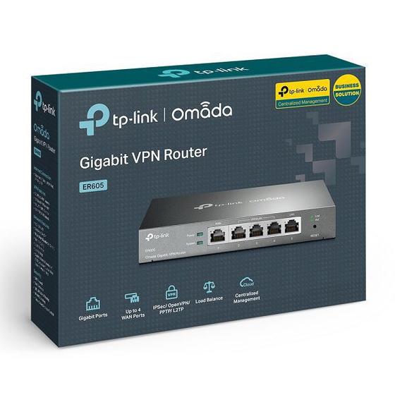 Roteador 4P Multi-Wan Gigabit SafeStream, ER605 TP-LINK Menor preço em Roteador 4P Multi-Wan Gigabit SafeStream, ER605 TP-LINK