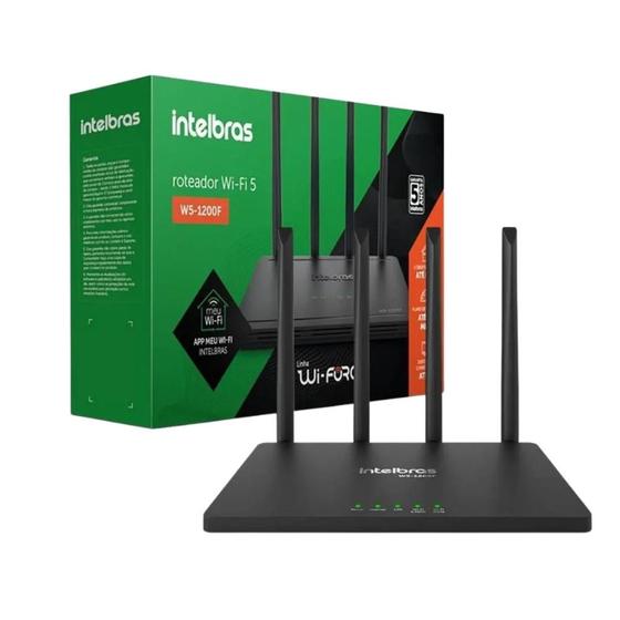 Imagem de Roteador Intelbras Wi-Force W5-1200F, 1200Mbps, Dual Band, 4 Antenas - 4750077