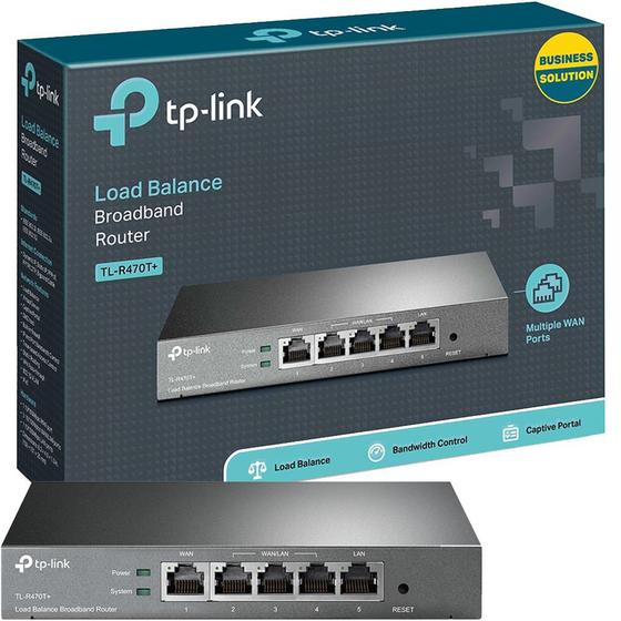 Roteador Load Balance Dual Wan TL-R470T+ - TP-Link Menor preço em Roteador Load Balance Dual Wan TL-R470T+ - TP-Link