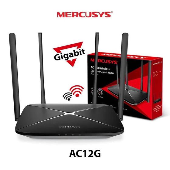 Roteador Mercusys AC12G Wireless Gigabit Dual Band AC1200 Menor preço em Roteador Mercusys AC12G Wireless Gigabit Dual Band AC1200