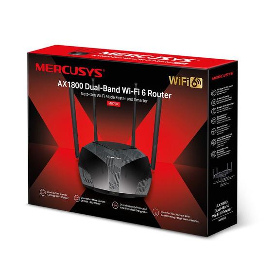 Roteador Mercusys MR70X Wi-Fi 6 AX1800 Wireless Dual Band 2,4/5Ghz Gigabit 4 Ant Fixa é boa?