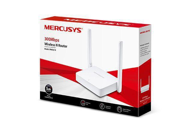 Imagem de Roteador Mercusys MW301R Wireless 300Mbps IPV6 2Portas 10 / 100Mbps Lan 2Ant 5Dbi