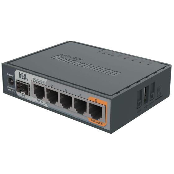 Imagem de Roteador MikroTik HEx S Gigabit Ethernet com porta SFP RB760iGS