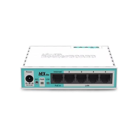 Roteador Mikrotik Routerboard 5 Portas 10/100Mbps RB750R2 Hex Lite L4 ...