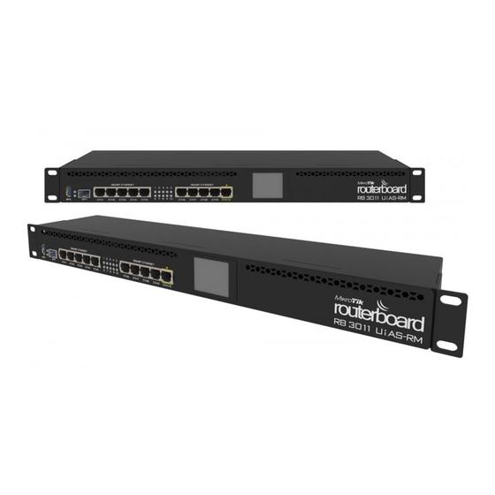 Imagem de Roteador Mikrotik Routerboard RB3011UiAS-RM (10x LAN, 1U rackmount, SFP, USB 3.0, LCD, 2x 1.4GHz CPU, 1GB RAM)