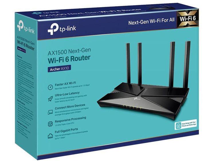 Imagem de Roteador TP-Link Archer X10 1500Mbps 4 Antenas - 5 Portas