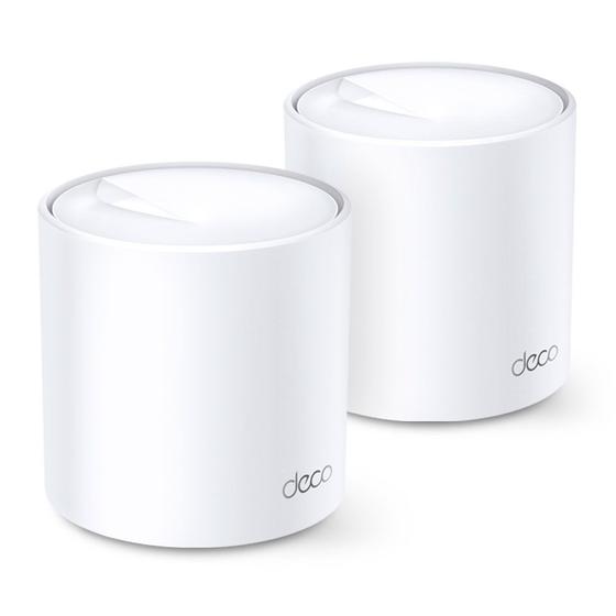 Imagem de Roteador TP-Link Deco Mesh X20 Wi-Fi 6, AX1800, 5 GHz, WAN/LAN Gigabit, 2 Antenas Internas, 2 Peças, Branco - DECO X20(2-PACK)