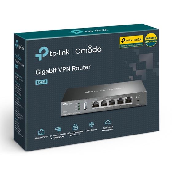 Imagem de Roteador TP-Link VPN SafeStream Multi-Wan, 5x Portas Gigabit - ER605 - TP LINK