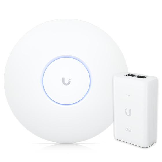 Imagem de Roteador Wi-fi 6 Access Point 3.0 Gbps + Injetor Poe+  U6+ Ubiquiti Com Fonte 48v 30w