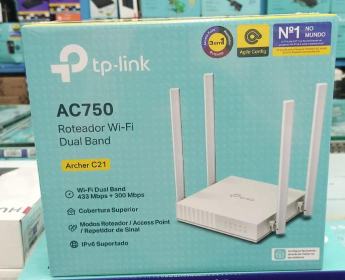 Imagem de Roteador Wi-Fi TP-Link Archer C21 AC750, Wireless 5G 2.4  Dual Band