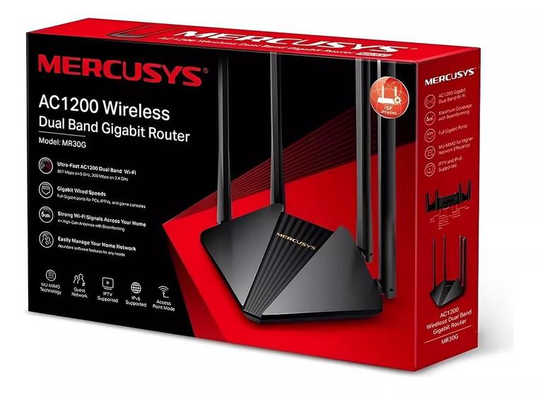 Roteador Wireless Dual Band Gigabit Ac1200 Mr30g Subst Ac12g Menor preço em Roteador Wireless Dual Band Gigabit Ac1200 Mr30g Subst Ac12g